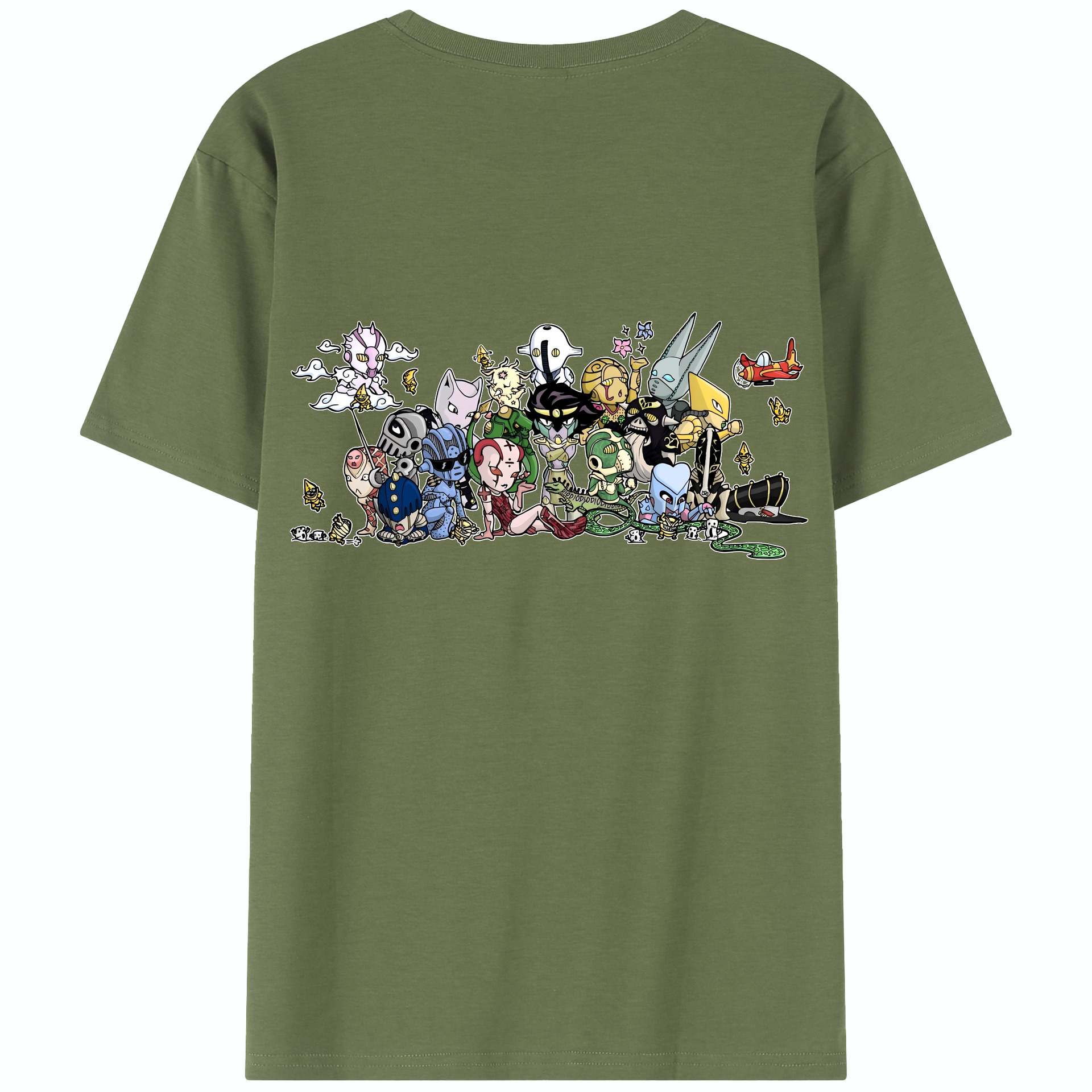 （画像用） ジョジョの奇妙な冒険 JoJo's Bizarre Adventure 綿100％半袖Tシャツ（背面プリント）